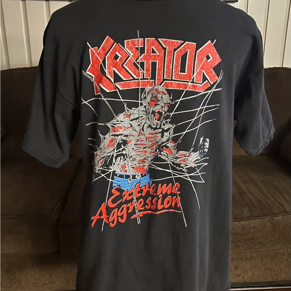Kreator Extreme Aggression~Medium 1989 Double Sided Concert Shirt - Picture 6 of 16